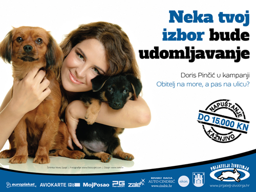 Doris Pinčić u kampanji 'Obitelj na more, pas na ulicu?' [ 377.30 Kb ]
